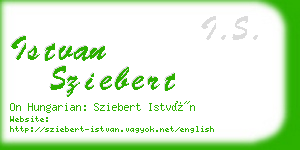 istvan sziebert business card